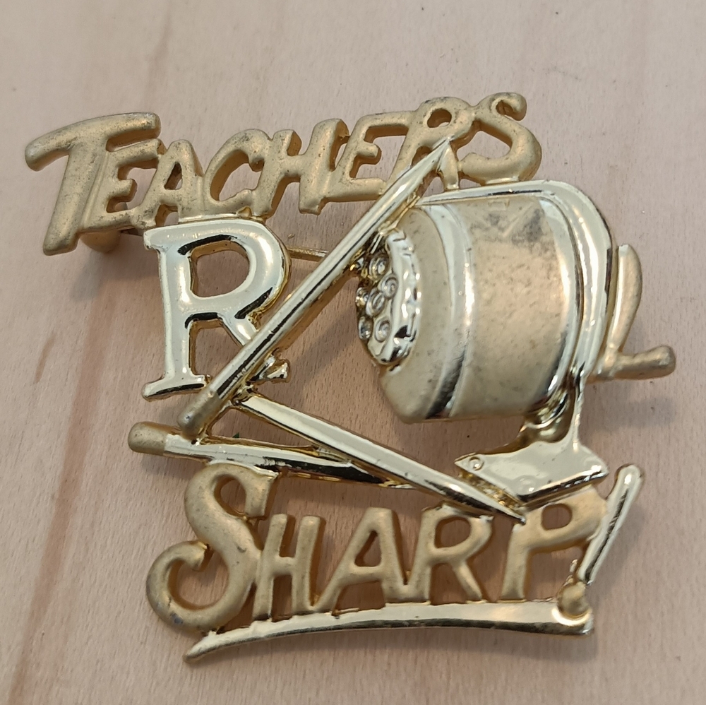 Teacher’s R Sharp Gold Tone Enamel Pin